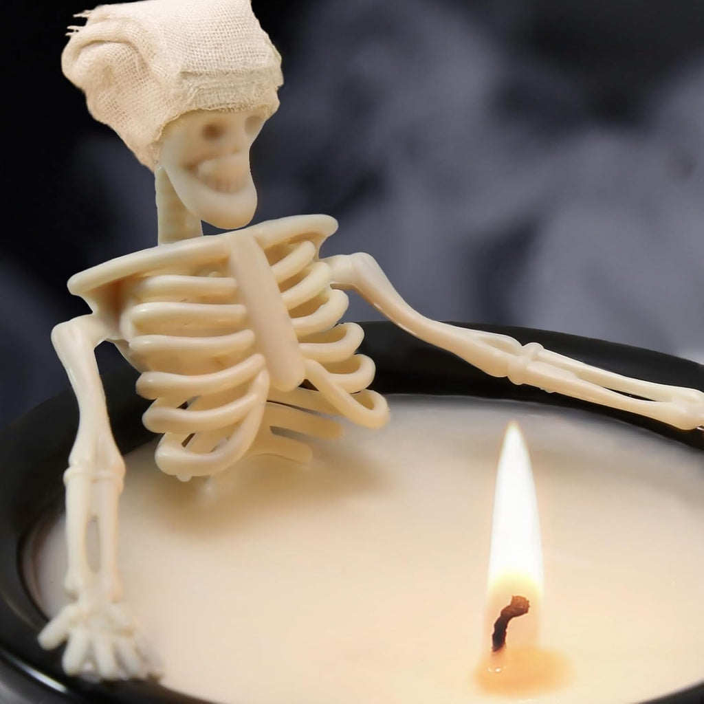 Halloween Decorations Indoor - Cute Skeleton Candles Decor