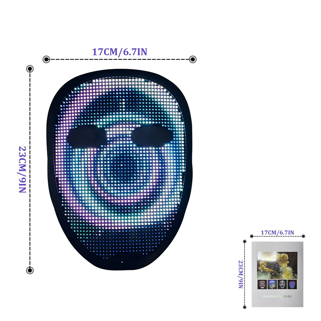 Depointer Life Led Mask with Gesture Sensing, Light up Mask toy for Adult