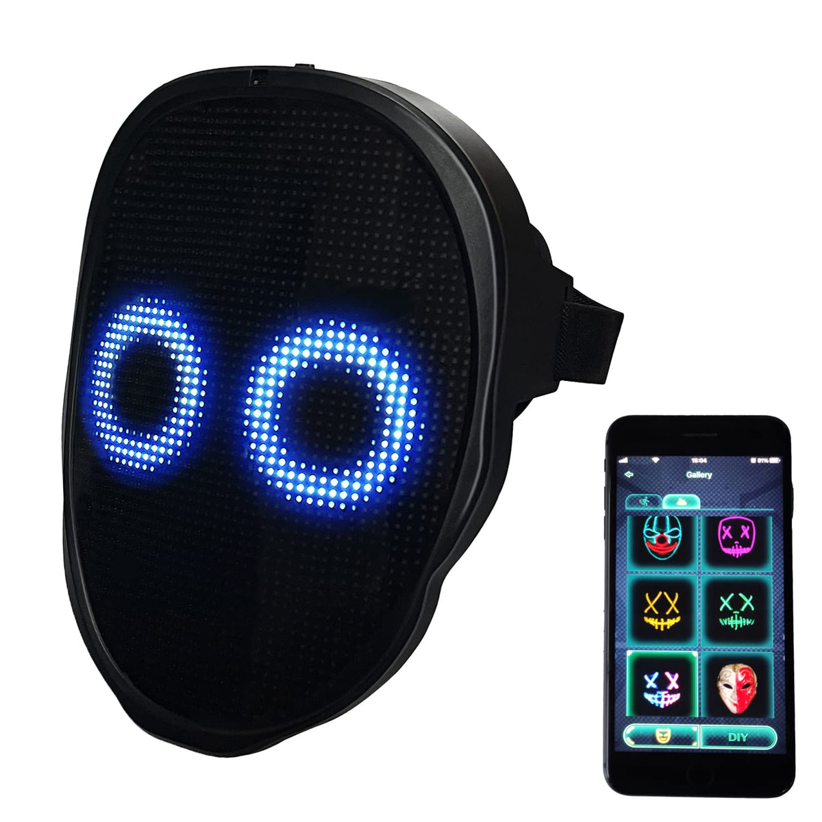 Depointer Life Led Mask with Gesture Sensing, Light up Mask toy for Adult