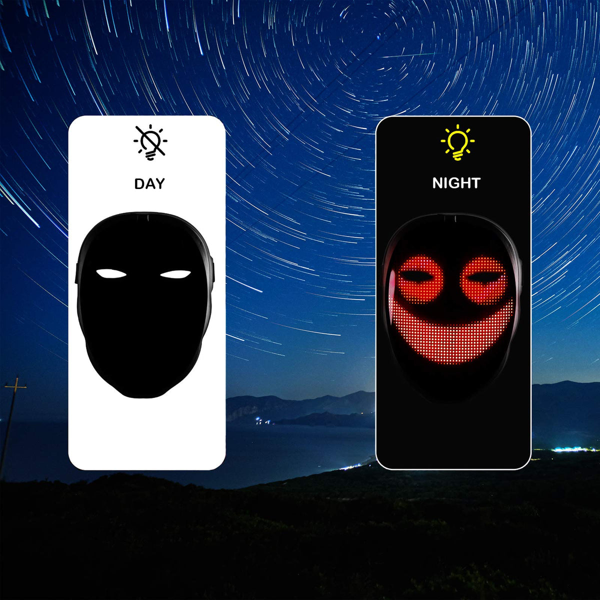 Depointer Life Led Mask with Gesture Sensing, Light up Mask toy for Adult